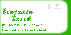 benjamin masek business card